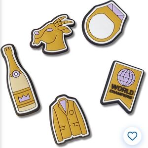 NWT Crocs Winner Jibbitz Charms 5 Pack